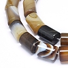 Natural Banded Agate/Striped Agate Beads Strands G-D0005-46-3