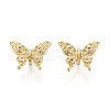 Brass Micro Pave Cubic Zirconia Beads KK-N276-07G-1