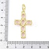 Rack Plating Brass Cubic Zirconia European Dangle Charms KK-P287-47G-02-3