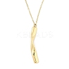 304 Stainless Steel Twist Stick Pendant Cable Chain Necklaces NJEW-H044-08G-1