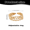 1Pc 304 Stainless Steel Open Cuff Ring RJEW-LP0008-23G-2