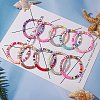 20Pcs 20 Colors Handmade Polymer Clay Heishi Surfer Stretch Bracelets Set with Synthetic Hematite BJEW-SW00044-6