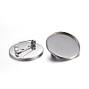 Tarnish Resistant 304 Stainless Steel Brooch Base Settings STAS-F191-04P-25mm-2
