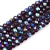 Electroplate Glass Beads Strands EGLA-A044-T3mm-L15-1