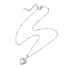 316 Stainless Steel Heart Locket Pendant 304 Stainless Steel Satellite Chain Necklaces for Women NJEW-JN05821-4