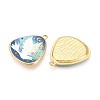 Printed Style 304 Stainless Steel Triangle with Dove Pendants STAS-T071-28A-G-2