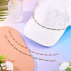 2Pcs 2 Colors Brass Enamel Curb Chain Bracelet Making AJEW-TAC00048-6