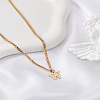 1Pc 304 Stainless Steel Letter Pendant Necklaces NJEW-LP0001-33W-G-3