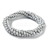 Crochet Glass Beads Braided Stretch Bracelet BJEW-K232-01V-1