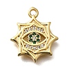 Brass Micro Pave Cubic Zirconia Pendants KK-U055-21G-1