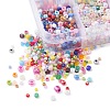 100G 10 Style Opaque & Transparent & Metallic Colours & Silver Lined & Frosted Glass Seed Beads SEED-YW0002-43-2