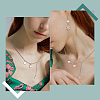 6Pcs 3 Style Eco-Friendly 316 Surgical Stainless Steel Micro Pave Clear Cubic Zirconia Charms RB-UN0001-06-6