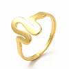 Ion Plating(IP) 304 Stainless Steel Snake Adjustable Ring for Women LS-RJEW-B027-25G-1