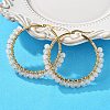 Beaded Hoop Earrings X-EJEW-JE03830-03-2