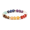 7 Chakra Natural Mixed Stone Beads Bracelet for Women BJEW-JB07417-1