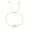 Elegant Golden Edge Glass Link Bracelets for Girlfriend and Family KK2420-2-1