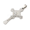 201 Stainless Steel Laser Cut Big  Pendants STAS-P428-13P-02-2