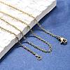 304 Stainless Steel Cable Chain Necklaces STAS-O053-07G-4