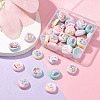40Pcs 8 Styles Opaque Cute Cartoon Resin Cabochons CRES-YW0001-18-5