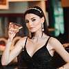 1Pc Brass Rhinestone Cup Chains Multi Layered Necklace NJEW-FG0001-12-5