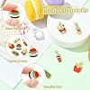 6Pcs 6 Styles Food Brass Pendants KK-CJ0003-63-3