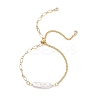 Natural Keshi Pearl Beads Slider Bracelets BJEW-JB13351-3