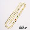 Colorful Star Brass Curb Chain Necklace UM5696-1