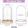 Glass Dome Cover DJEW-NB0001-35-2