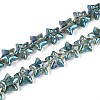 Electroplate Glass Beads Strands EGLA-N020-01C-1