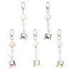 ABS Plastic Imitation Pearl & Acrylic & Synthetic Turquoise & Shell Pendant Decorations KEYC-FS00038-04-4