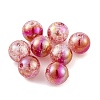 UV Plating Rainbow Iridescent Two Tone Acrylic Beads PACR-C009-04H-1
