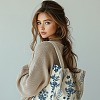 Canvas Women's Tote Bags ABAG-WH0057-006-5
