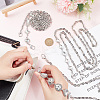 3Pcs 3 Style Alloy Cable Chain Bag Straps FIND-WR0009-16-3