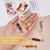 8Pcs 8 Styles Gemstone Pendant Decorations HJEW-FH00002-3