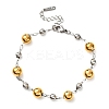 304 Stainless Steel Cable Chains Bracelets BJEW-K284-03B-GP-2