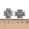 Tibetan Style Alloy Cross with Jesus Alloy Pendants for Easter Jewelry K0P62051-2