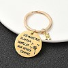 201 Stainless Steel & Brass Letter Keychain KEYC-YW00095-08-1