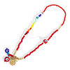 Glass Evil Eye Pendant Beaded Necklaces CR3382-5