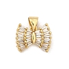 Brass Micro Pave Clear Cubic Zirconia Pendants KK-I360-011G-02-1