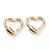 Brass Micro Pave Clear Cubic Zirconia Screw Carabiner Lock X-KK-C100-45G-G-2