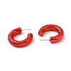 Textured Acrylic Ring Stud Earrings EJEW-P251-08-3