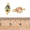 Brass Pave Cubic Zirconia Connector Charms KK-L264-10G-3