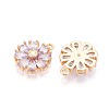 Real 18K Gold Plated Brass Micro Pave Cubic Zirconia Pendants KK-S360-043B-NF-2