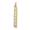 Rack Plating Brass Micro Pave Cubic Zirconia Pendants KK-I720-48G-1