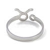 Non-Tarnish Constellations 304 Stainless Steel Open Cuff Ring for Women RJEW-L122-001P-06-3