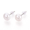 Natural Pearl Stud Earrings PEAR-N020-11A-2