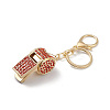 Shining Zinc Alloy Rhinestone Whistle Pendant Keychain LS-KEYC-O014-01G-02-3