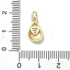 Heart Theme Brass Micro Pave Cubic Zirconia Charms KK-H475-56G-01-3