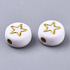 Opaque Acrylic Beads X-PACR-N006-005-3