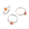 Horse Eye Natural Carnelian Adjustable Rings RJEW-Q817-02P-05-1
